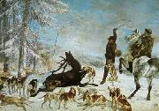 Gustave Courbet The kill of deer oil painting reproduction